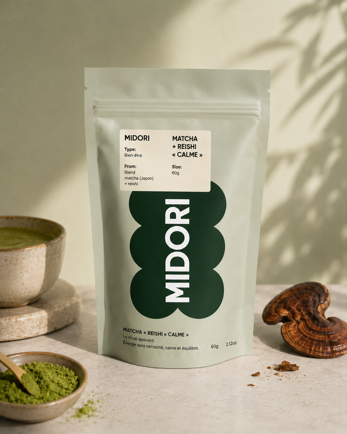 Matcha + Reishi « Calme »