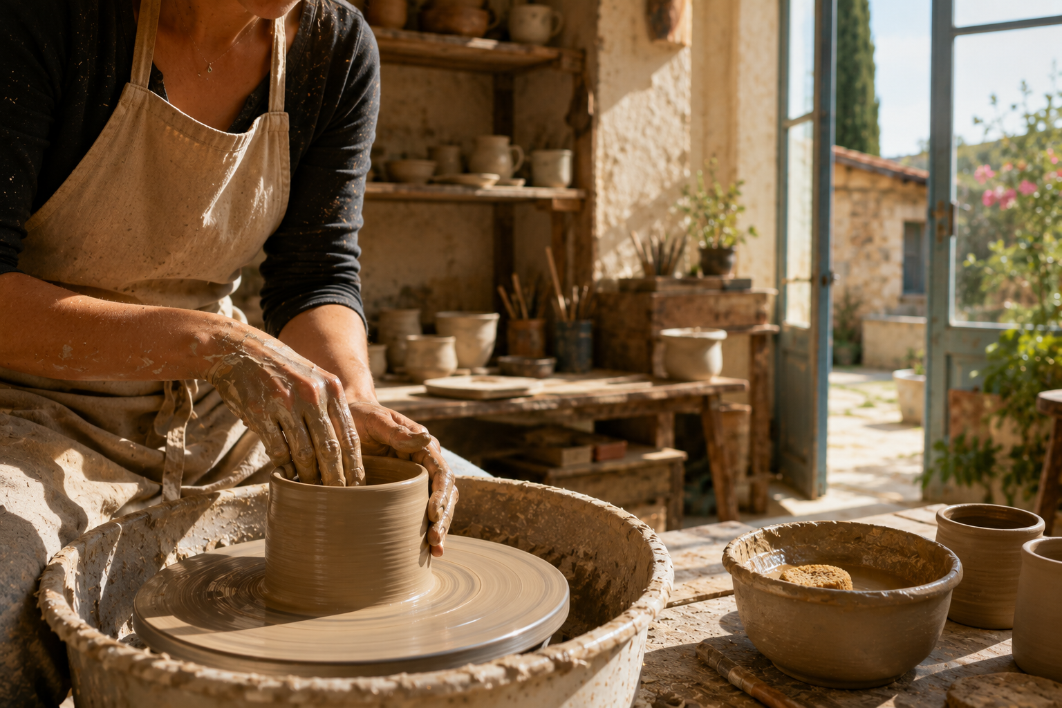 Atelier poterie artisanale, Provence