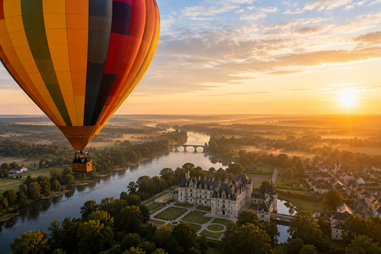 Vol en montgolfière, Loire